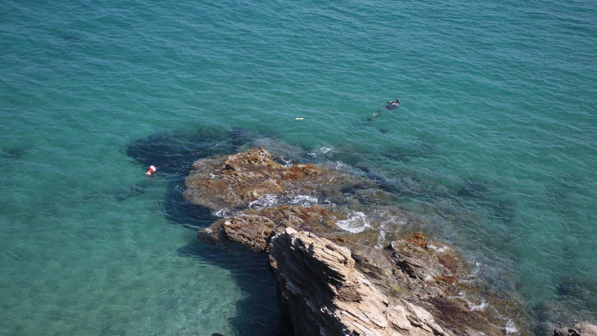 Nageurs sur la pointe de Bonporteau