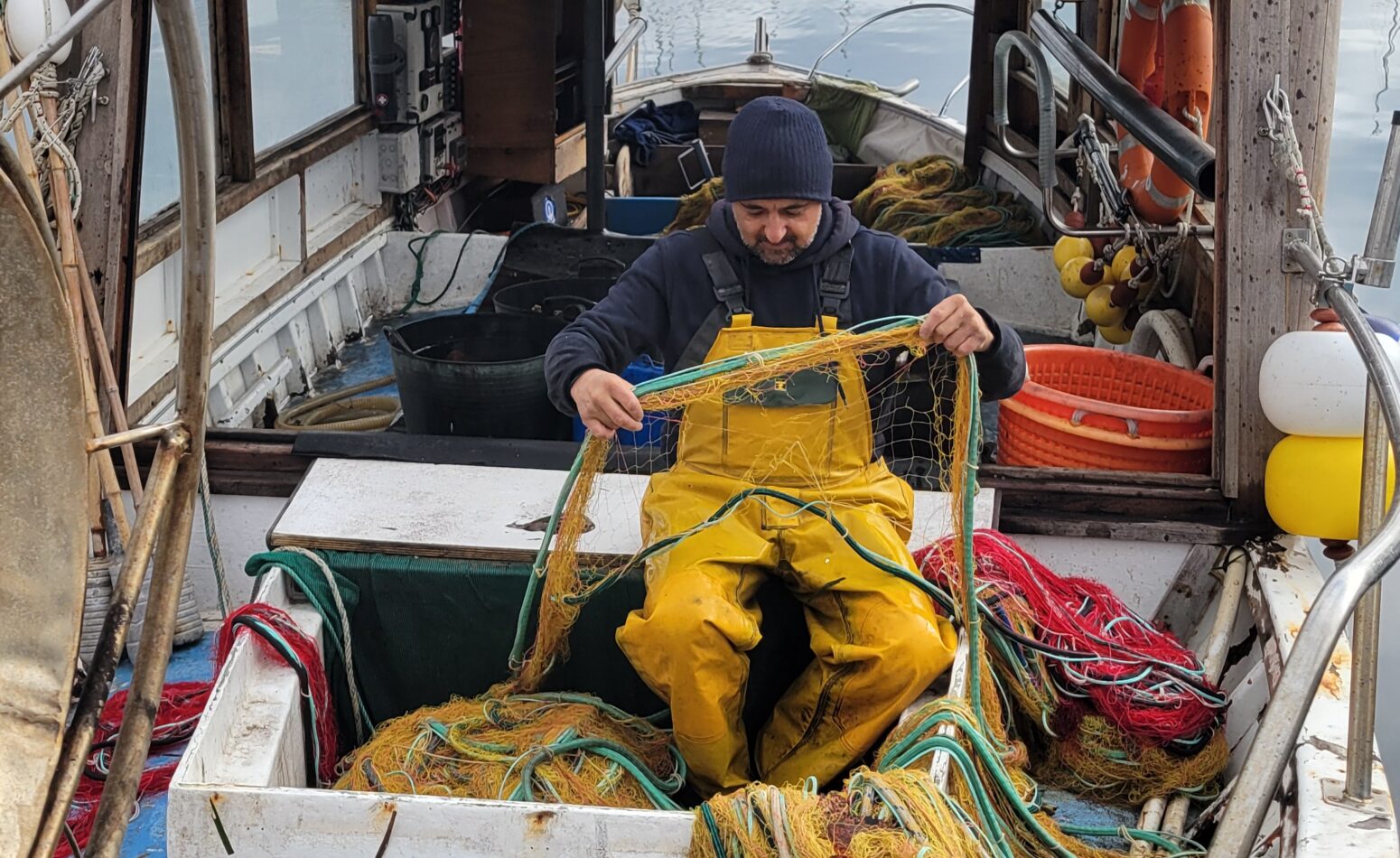 Retour de pêche des traditionnels bateaux de cavalaire