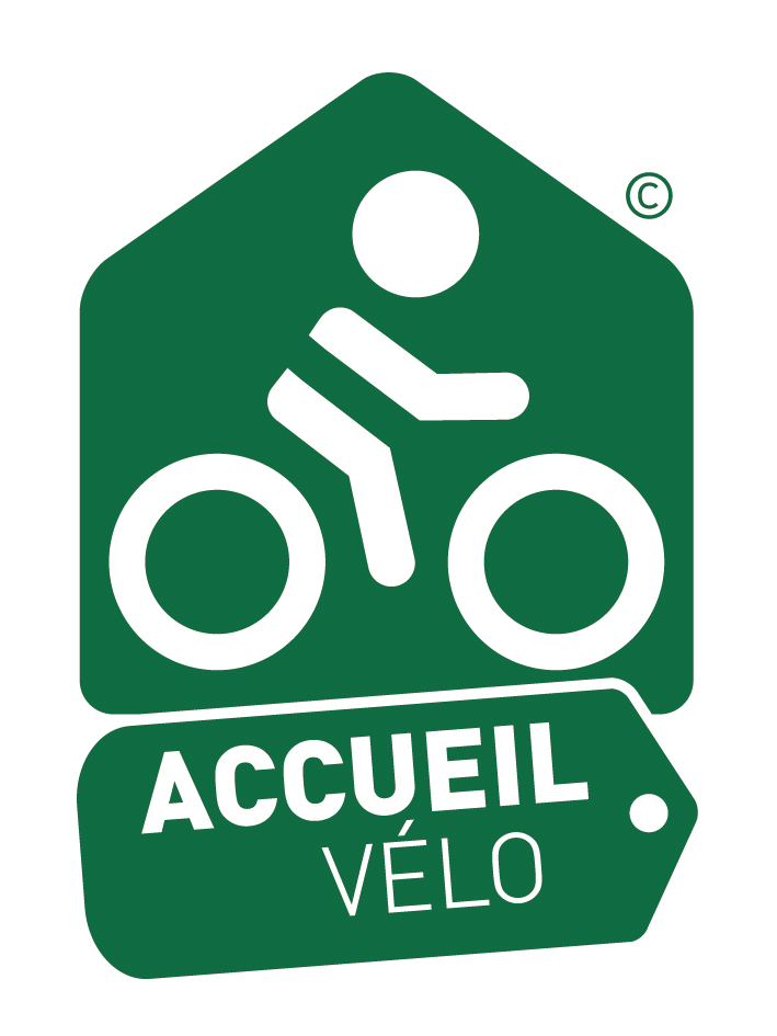 Logo accueil vélo que Cavalaire a obtenu en 2024 pour ses services et infrastructures dédiés aux cyclistes