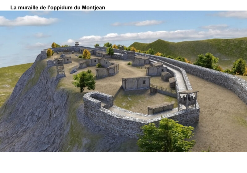 La muraille de l'oppidum de Montjean sur les crêtes de cavalaire sur mer