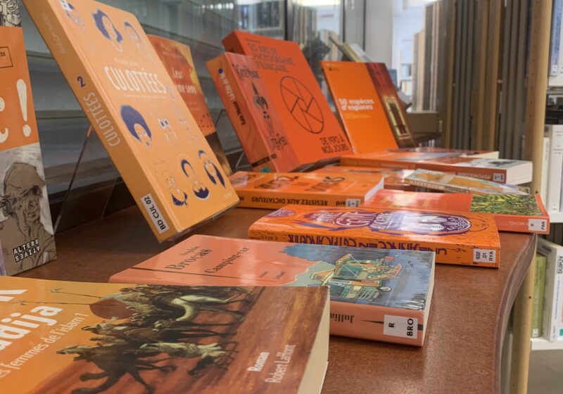 Exposition de livres à la médiathèque de Cavalaire