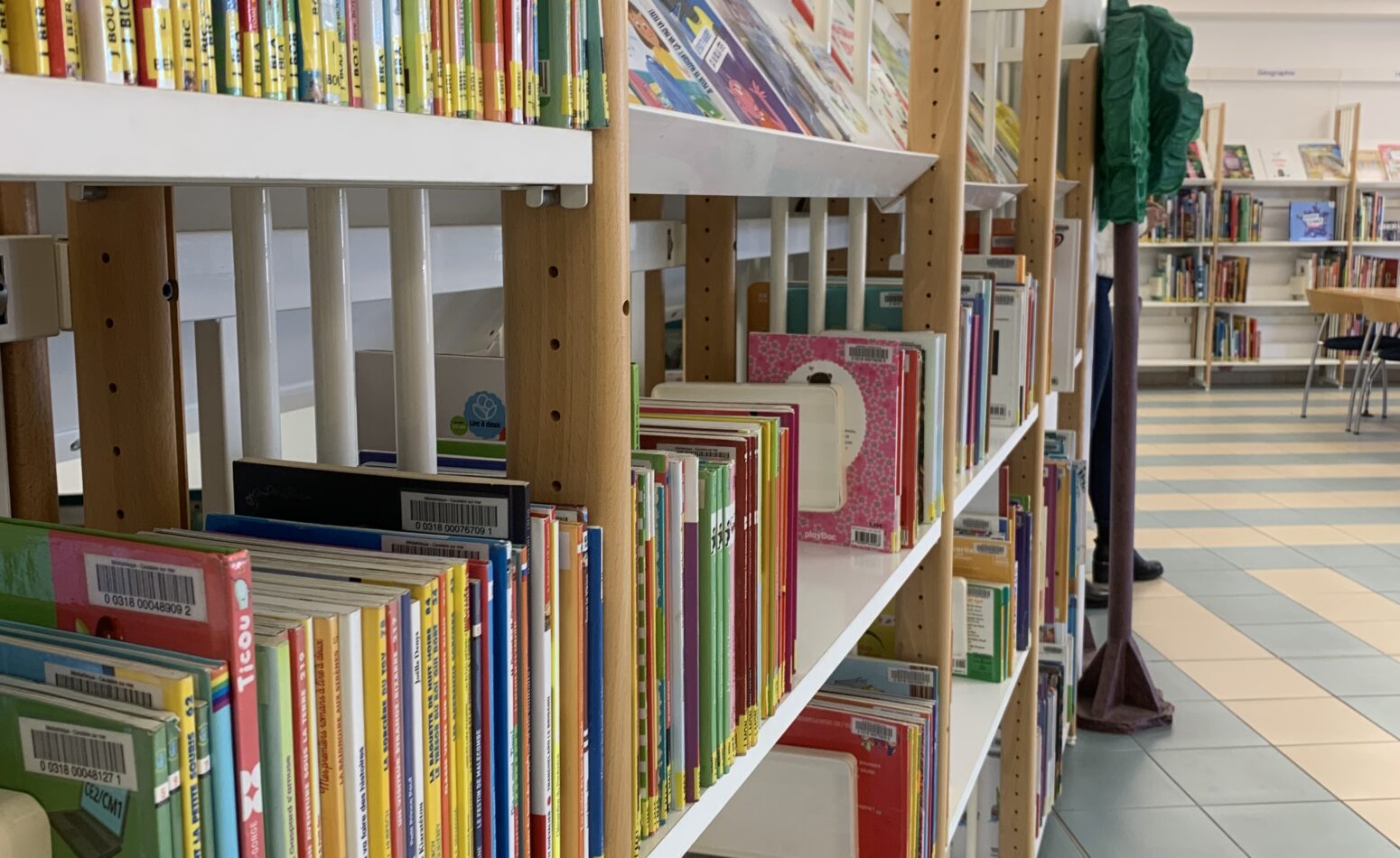 Livres pour enfants à la médiathèque de Cavalaire.